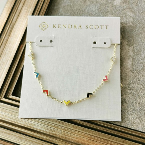 Kendra Scott Jewelry Kendra Scott Haven Heart Gold Multi Mix Enamel